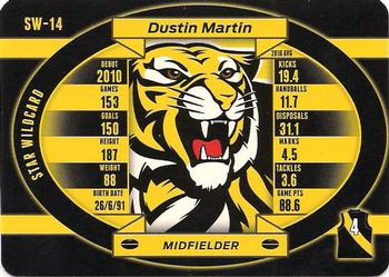 2017 Team Zone AFL Team - Star Wildcards #SW-14 Dustin Martin Back